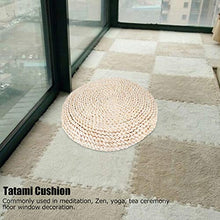Taidda- Cuscino Tatami Materiale crusca di Mais Naturale Cuscino per sedili Rotondi Cuscino per Pavimento Balcone Yoga