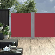 Tenda da sole allungabile, colore rosso, 160 x 600 cm