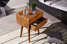 KADIMA DESIGN Comodino Sheesham comodino in legno massiccio tavolo comodino comodino
