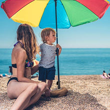 Relaxdays Punta per Ombrellone Spiaggia, Picchetto 32-50mm da Piantare nel Terreno, Plastica, Portaombrellone Mare, Nero