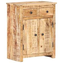 vidaXL Legno Massello di Mango Grezzo Credenza Madia Mobile Basso Armadio Armadietto Mobili Arredo Arredamento Cassapanca Portaoggetti 59x35x75 cm