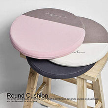 Furnoor Cuscino per Cuscino da Poltrona Rotondo in Cotone con Imbottitura in Memoria (Rosa e Marrone)