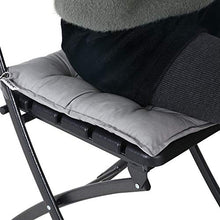 Detex Set 4X Cuscini per Sedia da Interno Esterno Sedie da Giardino Cucina Cuscino Coprisedia Grigio
