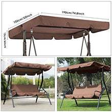 Yagosodee Copertura per Mobili da Giardino Copertura Protettiva per Mobili da Esterno Patio Impermeabile Copertura per Altalena (caffè)