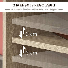 homcom Mobile Multiuso con Cassetto Schedario, Armadietto e Mensole, Arredamento Ufficio, Casa, Studio, 72x55x76cm