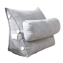 YAHAO Cuscino A Triangolo Cuscino, Cuscino da Lettura Cuscino A Cuneo Cuscino Cuscino Lungo Cuscino con Schienale Cuscino Cuscino A Forma di Cuneo,Grey-60 * 50cm