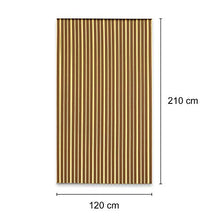 Tenda spaghetti anti insetti | Tenda a fili di plastica in PVC ed asta in alluminio | Perfetta per porte esterne ed interne | Marrone-Beige | 210 * 120