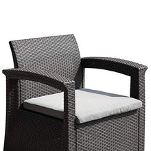 Le Stelle Set 2 Poltrone Poltroncine con Cuscino in Polyrattan Arredo Giardino da Esterno Nero