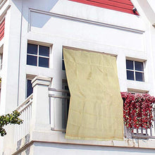 BAKAJI Tenda da Sole Telo Parasole in HDPE Resistente Protezione UV 90% per Balcone e Veranda con Anelli di Aggancio Beige (280 x 295 cm)