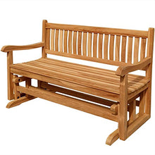 Panchina a dondolo Roma in legno massiccio di teak