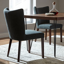 Marchio Amazon - Rivet, sedie ricurve da sala da pranzo modello Tina, stile moderno, 92 cm, 2 sedie, colore blu navy