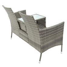 WYLZLIY-Home Set Mobili da Giardino Set Mobili da Esterno Mobili da Giardino in Rattan Set da Banco di Rattan Confortevole Set di Banco di Rattan Ideale per Giardini Terrazze Balconi Backyards