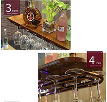 DJSMjbj - Portabicchieri da appendere per bicchieri da vino, con supporto creativo invertito (dimensioni: 60 x 28 cm)