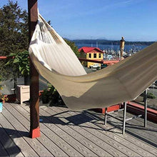 Morninganswer - Amaca da spiaggia doppia in tela, per interni e balconi, con dondolo, in tela
