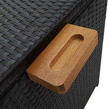 vidaXL Contenitore da Giardino Nero 130x65x115 cm in Polyrattan