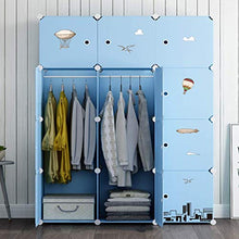 WCY Armadio Regolabile Regolabile del Fumetto Portatile Armadio con Appendiabiti e Spazio per i Libri Armadio Combinato (Dimensione: 111x47x147cm) yqaae (Size : 111x47x147cm)