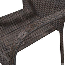 Tidyard Set di Sedie da Pranzo da Esterno, 2 pz Sedia da Giardino Impilabili in Polyrattan Marrone