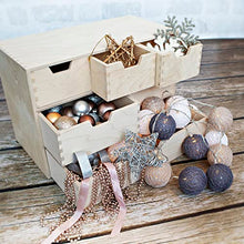 Creative Deco Mini Cassettiera in Legno | 6 Cassetti | 42 x 20 x 28.5 cm (+/- 1 cm) | Scatola Armadio di Stoccaggio | Compensato Non Verniciato | Perfetto per Conservare. Decoupage e Decorazioni