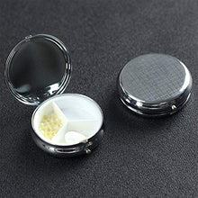Portapillole rotondo per vino, astuccio per portapillole argento per borsa, regalo unico per organizer decorativo in metallo, per pillole, soprattutto per le donne