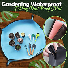 VMNG 2pcs Gardening Waterproof Folding Dust Proof Mat Reusable Flower Planting Mats Transplanting Foldable Pad Mix Soil Lock Design (100 * 100cm,Black)