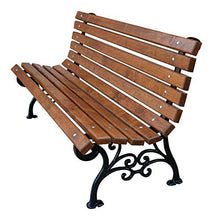 GardeTech Panca da Giardino con Schienale | 180 cm di Lunghezza | Realizzato in Legno massello e ghisa massello Laccato | Ontano | Klassik