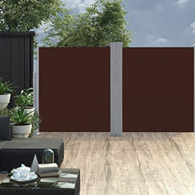Tenda da sole laterale allungabile, marrone, 140 x 600 cm