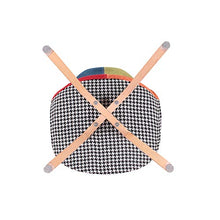 Uderkiny Set di 4 sedie Sedia da Pranzo in Quattro Pezzi Patchwork con Cuscini, Adatta per pranzare in Soggiorno Cucina, ECC (Rosso Patchwork)