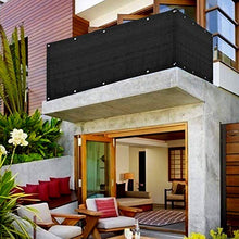 COFFEE CAT Balcone Rivestimento Privacy Screen,Frangivista per Il Balcone, Esterno, Cortile, Patio, Balcone per Coprire La Tenda da Sole, Nero
