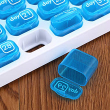 TOPBATHY - Portapillole con Coperchio di Un Mese, Dispenser per Pillole, 31 Giorni, per Uso Quotidiano