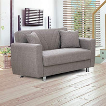 WEBMARKETPOINT Divano Letto 2 Posti in Tessuto Beige con Contenitore 152x80xh.83 Cm - Arredi Casa