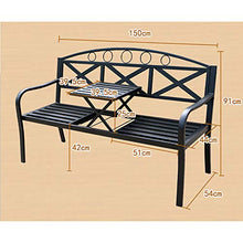 Panchine Da Balcone All'aperto, Panchine Da Terrazza Con Tavolini Regolabili, Panchine In Metallo Pressofuso Per Il Tempo Libero, Adatte Per Balcone / Veranda / Ponte (con Cuscini E Cuscini)