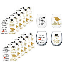 JUSTDOLIFE JUSTDOLIFE 12 Sheets Glass Cup Sticker Decorative DIY Assorted Cup Sticker for Graduation