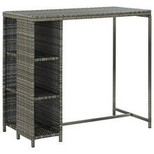SKM Set da Bar da Giardino 5 pz con Cuscini in Polyrattan Grigio (37kg)