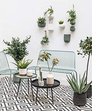 Present Time - Panca da esterno in metallo, colore: Verde