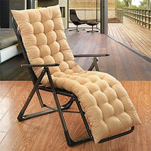eewopjkj Cuscino per Poltrona da Giardino Extra-Grande con Lacci Cuscino reclinabile Cuscini per sedie da Patio Cuscino per Sedia a Dondolo Poltrona da Esterno per Interni-Kaki 48x150 cm