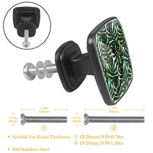 Palm Monstera Pomelli per Porta Set di 4 Pomelli per Mobili Manopole per Cassetti Cucina Armadio Vetro
