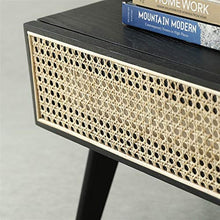 Moda Comodini casa Moderna Semplice Classico Originale Design Camera da Letto Rattan Cera Bianca Legno Bagagli a Doppio Strato (Color : S1)