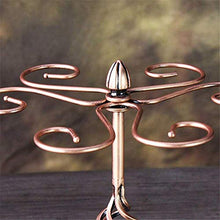 Modern Retro Style Wine Rack Scorrocchwork Bronzo Metallo Vino in metallo Portabicchiere classico Elegante Stemware da tavolo Stemata da tavolo Stoccaggio Supporto in vetro Stand con 6 ganci Portatile