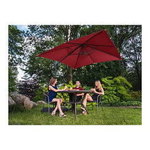 Uniprodo Ombrellone Decentrato Ombrello da Giardino Uni_Umbrella_2SQ250BO (Bordeaux, Rotondo, Ø 250 cm, Girevole)