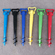 Yardwe 2 supporti regolabili per ombrellone da spiaggia in plastica, per ombrellone da spiaggia, blu (42 cm)