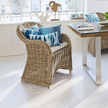 Loberon Poltrona Margate, Rattan, Cotone, Poliuretano, L/A/P ca. 65/90/75 cm, Marrone
