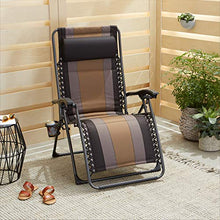 Amazon Basics - Sedia a sdraio Zero Gravity, imbottita, nero