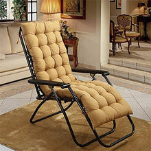 eewopjkj Cuscino per Lettino Supporto per Schienale Alto Addensare Cuscino per Sedia Relax Extra-Large Cuscino reclinabile Cuscini per Sedia a Dondolo Cuscini da Giardino-Kaki 48x155 cm