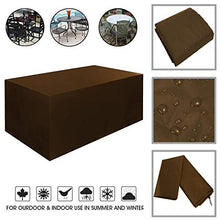 BKKENIDN Copertura per Mobili da Giardino, Antivento UV Impermeabile Resistente allo Strappo Oxford Telo Copri Tavolo Giardino, per Tavolo Sedie da Esterni