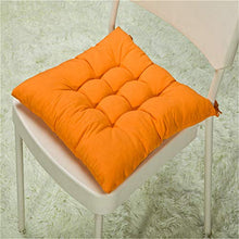 Set di 6 cuscini per sedie con nastri, 40 x 40 x 5 cm, per interni ed esterni (diversi colori a scelta) (giallo)