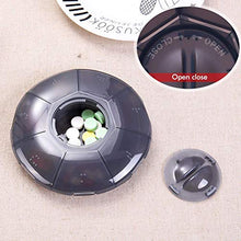 Contenitore rotondo per pillole per medicine, per 7 giorni settimanali, contenitore per pillole, dispenser per tablet, vitamina