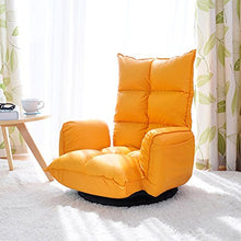 Poltrone LHA Lazy Sofa Single Living Room Sedia Pieghevole per Il Tempo Libero (Colore : Giallo)