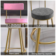 Sgabelli da bar per la decorazione della casa, sedie da bar moderne Sgabello da cucina in tessuto di velluto con schienale e poggiapiedi per bar per la colazione, bancone, cucina e sgabelli da bar p