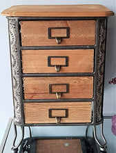 Set di 4 cassetti in legno shabby chic vintage