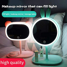 CFPPX Specchio Trucco con Luce LED, USB Ricaricabile Pieghevole Specchio Cosmetico, Makeup Mirror, Specchio da Rotazione a 360°,Viola,Bear1